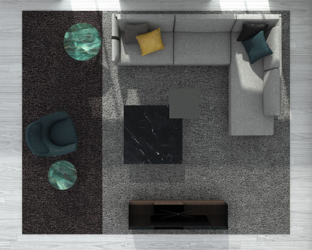 BertO的Dee Dee现代沙发，配以BertO 2021系列的配件